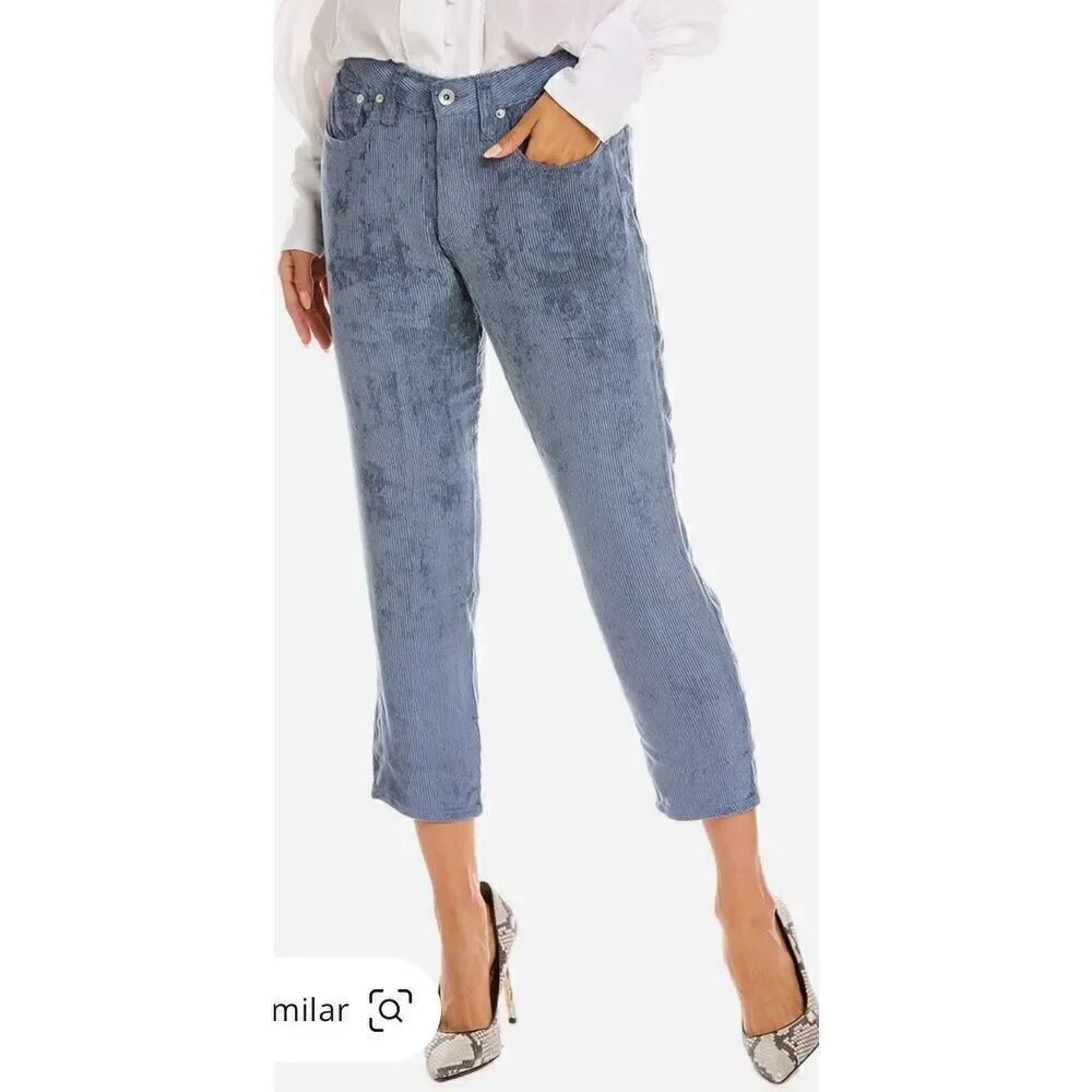 RAG & BONE Rosa Corduroy Pant in Blue NWT Size 25